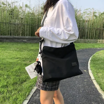 Geanta din Panza genti noi 2020 nou versiunea coreeană geantă de umăr, sac de tote sac messenger fete simple sac de panza student sac