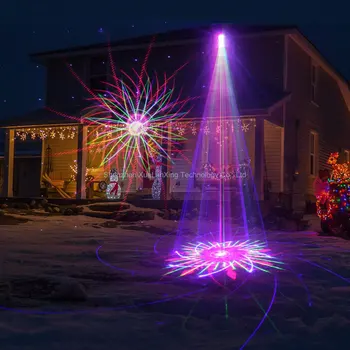 ESHINY Laser RGB Lumina de Peisaj în Mișcare 60 De Modele de Proiector de Exterior IP65 Parc Petrecere Perete Casa din Copac Lampa de Gradina B208N8