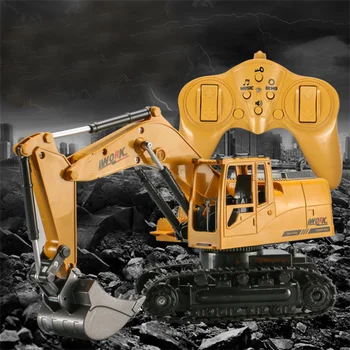 8 Canale RC Camion Excavator Aliaj Excavatoarele Buldozer Control de la Distanță Excavator Inginerie Vehicul Model Electronic Copii Hobby Toy