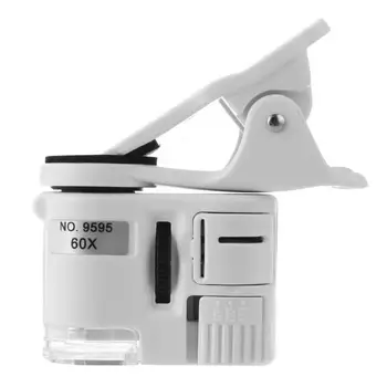 Telefon mobil Microscop 60X Lupa LED Instrumente de Mărire Cu Micro Camera video Clip Optice Cu Lupa