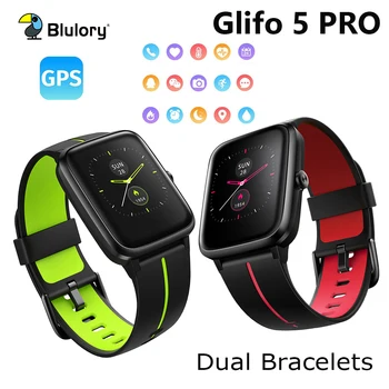 Blulory Ceas Inteligent 1.3-Inch Ecran AMOLED GPS rezistent la apa 5ATM Monitor de Ritm Cardiac Sport Smartwatch Android IOS