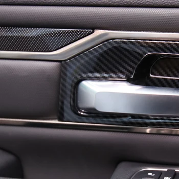 Se potrivesc pentru Dodge RAM 1500 2019 2020 Accesorii Auto, Decoratiuni Interioare ABS Carbon Mânerului Interior al Portierei Capac Castron Autocolant Trim 2 buc