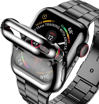 Caz+curea pentru Apple Watch band 44 mm 40 mm iWatch 42mm/38mm metalice din Otel Inoxidabil In pentru Apple watch 5 4 3 38/40/42/44mm