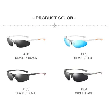 HBK Polarizate Dreptunghi în aer liber ochelari de Soare pentru Barbati 2021 fără ramă de Conducere Sport Oglindă Lentile de Aluminiu Ochelari de Soare UV400 Unisex