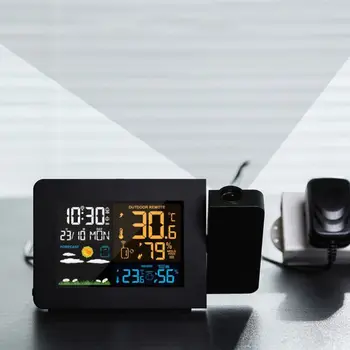 Multifunctional Digital Ceas cu Alarmă Calendar de Proiecție LED Vreme Thermomer 11UA