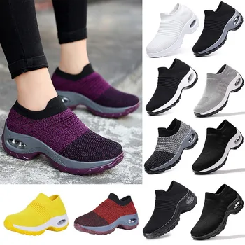 Litthing Femei Adidași de Moda ochiurilor de Plasă Respirabil Pantofi Casual Platforma Adidasi Pentru Femei Șosete Negre Adidași кроссовки женские