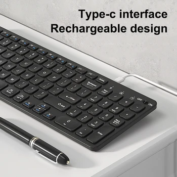 Rechargeable Gaming Mouse Tastatura Set Pentru Macbook Laptop HP 2.4 G Wireless Keyboard Mouse Combo Calculator Gamer Mause Tastatura