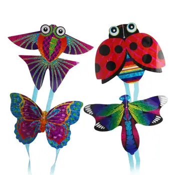 În Aer Liber, Mini Desen Animat Zmeu Zbor Jucării Distractive Aeronave Buzunar Zmeu Ușor Pentru Copii De Insecte Care Zboară Zmeu De Jucărie În Aer Liber, Mini Modele