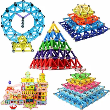 50-300pcs DIY Magnetice Blocuri Magnetice Designer-Set de Constructii Magnet Barele de Jucarii Educative pentru Copii Cadouri