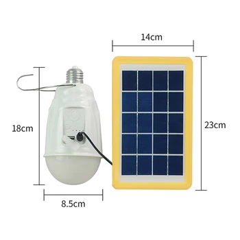 JeeYee Marca Solar Led Portabil în aer liber Lampa Led Reincarcabila cu LED Bulb Lampa de Încărcare Solară de Urgență Noapte de Camping Lumina