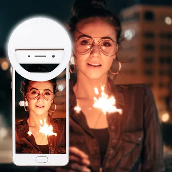 Selfie Inel De Telefon Mobil Clip Lentile De Lumină Lampă Litwod Becuri Cu Led-Uri De Urgență Uscat Baterie Pentru Camera Foto, Ei Bine, Smartphone-Ul De Frumusete