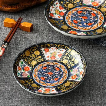 Ceramica Farfurie Serviciu Farfurie Tort De Vest Friptură De Bucătărie Placă Placă Gustare Salata Vas Inalt Stil Japonez Tacamuri