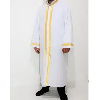 Aur Brodate Robă Lungă pentru bărbați Musulmani Imami să Conducă Rugăciunea Imam Musulman de Rugăciune Masjid Ramadan Personalizate