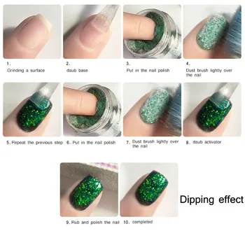 4 Chameleon Dip Praf Metalic Naturale Uscate Nail Art Efect de Oglindă Chrome Praf Spumant Fulgi de Pigment Manicur Nail Art Decor