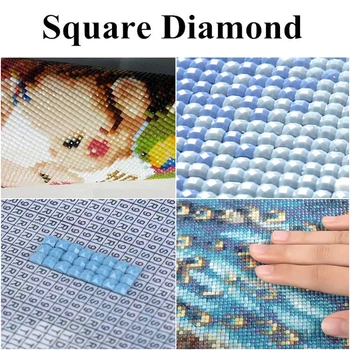 DIY Diamant Broderie Iepure Luna Plină Piața de Foraj Tablou goblen Kit Mozaic Decor Acasă Autocolant Perete Fabrica Direct