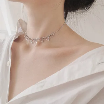 S925 Argint Clavicula Lanț Colier Guler Pentru Femei De Ziua Simplu Student Creative Wild Bijuterii Cadouri Pentru Femei