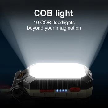 Puternic COB LED Reîncărcabilă lanterna lanterna de mare putere lanterne led-uri impermeabil felinar camping cu magnet lampa