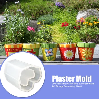 Silicon Suculente în Ghiveci de Flori de Mucegai 3D DIY Depozitare Pen Holder Clay Mould Meserii Ciment Silicon Beton Sticla de Mucegai