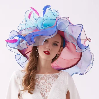 Moda pălării de nunta pentru mirese Seara Femei Pălării Elegante, formale de păr accesorii de Nunta 9 Culori de Mireasa