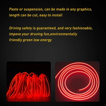 Universal cu LED 2M Auto Interior Decor Ambiental de Lumina Benzi Decorative Masina Atmosferă Lămpi Pentru Honda Crv 2 3 Civic Accord 6 8 Orașului