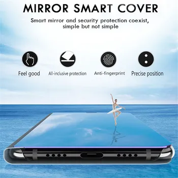 Smart Mirror Caz Magnetic Flip Pentru Samsung Galaxy S21 Ultra Nota 20 10 S10 Lite S8 S20 S9 Plus S 21 8 9 Sta Capacul Telefonului Coque