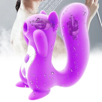 Veveriță Suge Jucării Sexuale pentru Femei Penis artificial Vibratoare Pizde Lins Vibratoare Limba Fraier Biberon Vagin Stimulator Masturbator