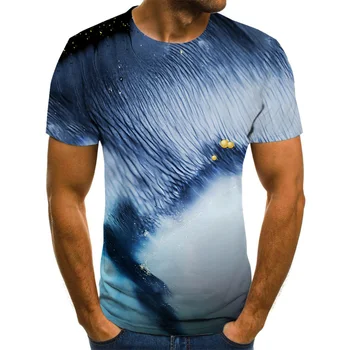 De vară Casual pentru Bărbați T-Shirt pentru Bărbați Vesta 3D Moda Topuri Casual Respirabil cu Mânecă Scurtă Noua Runda Gât Camasi de zi cu Zi Streetwear