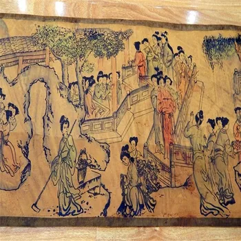Antic Vechi de hârtie Xuan pictura figura scroll (Baimei imagine) camera de zi de decorare scroll