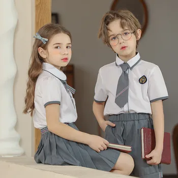 Grădiniță, Școală Uniformă Străină Stil Britanic Elevii de Școală Primară Clasa de Actorie Uniforme pentru Copii Costum de Absolvire 2021