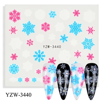 2021 Noi De Unghii Autocolant Slider Abstracte Colorate Doamna Față De Craciun Iarna Decal Împachetări Nail Art Decor Frumusete Folie De Manichiura
