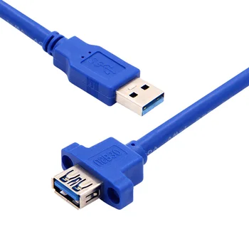 USB3.0 Cablu de Extensie USB 3.0 Cablu de sex Masculin la Feminin Extender Sincronizare de Date nici un Surub Montare Panou Conector pentru PC Hard Disk de Imprimantă