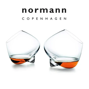Normann Copenhagen Designer De Creatie Spin Gyro Vin Licoros De Sticlă De Coniac Brandy Snifters Leagăn Whisky Whisky Pahar Rock Cupe