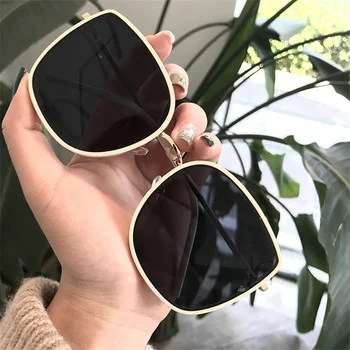 AKAgafas Pătrat Supradimensionat ochelari de Soare Femei Vintage Oglindă ochelari de Soare Femei 2021 Designer de Ochelari de Soare pentru Femei Oculos De Sol