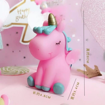 Fierbinte Unicorn BB Zgomotos Vinil Jucărie Compresibil Sunet de Ventilare Papusa Cal Figura Cu Sunet Jucărie Decor Tort pentru copii Pentru Copii Cadouri