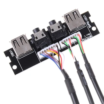 1*Cablu Audio PC Caz PCB Panou Frontal USB 2.0 Port Audio Microfon cu Cablu Cablu de Conectare la Placa de baza