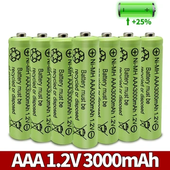 AAA 3000mAh 3A 1.2 V Ni-MH galben baterie reîncărcabilă de celule pentru MP3 Jucarii RC lanterna led-uri lanterna