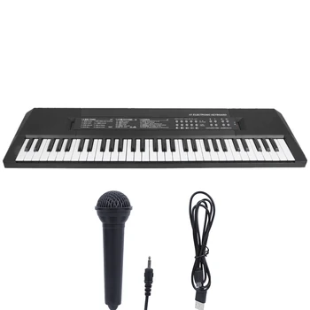 Tastatură Electric 61 de clape de Pian pentru Copii-Instrument Muzical de Jucarie Microfon cu Funcție de Înregistrare 61-Key Keyboard