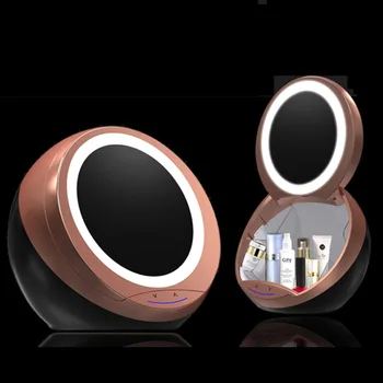 2021 Noul Smart Cosmetice Cutie de Depozitare de Ridicare a CONDUS Lumina de Umplere Cosmetice de Depozitare Cutie Oglindă Rotative, Touch Reglaj Oglinda