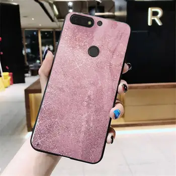 Aur roz cu Sclipici Bling Estetice Cazul în care Telefonul Pentru Huawei Honor 20 7X 7A 7C 8A 8C 8X 9X 9A 10i 20i 20 de ani 20lite 6A 6C