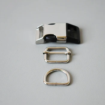 1 set 25mm trăgând catarama de Metal de presă catarame D inele glisante pentru pisică câine guler catarame reglabile DIY accesorii de cusut