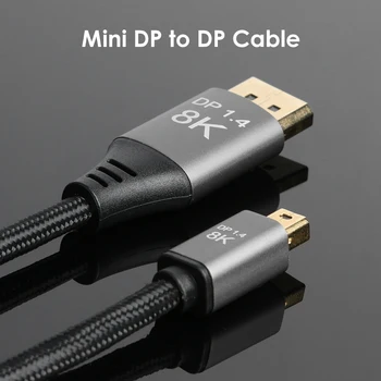 Mini DP la DP Cabluri 8K/60Hz Afișaj B0305 Port 1.4 Adaptor Cablu Cablu Audio Cablu de Microfon Mixer pentru Calculator TV
