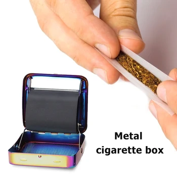 70mm Lucrări Manuală, Tutun de Rulare de Luare a Mașinii Caz de Metale Portabil Cutie de Țigară Fumat Țigară Filtru DIY Accesorii