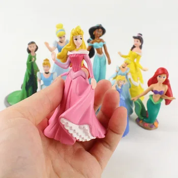 10buc/Set 6-9cm Disney Alba ca Zapada Printesa Sirena Sofia frumoasa adormita Cenusareasa PVC Model Figura Jucarii Papusa