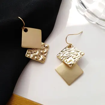 Mihan Moda Bijuterii Cercei Picătură Fierbinte De Vânzare Popular Stil De Placare Cu Aur Textura Mat Metal Legăna Cercei Pentru Femei Cadouri