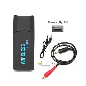 BT-TX1 Bluetooth-USB compatibil Transmițător Wireless Adaptor de 3,5 mm AUX Audio Muzica Emițător Dongle pentru Calculator TV cu Cablu
