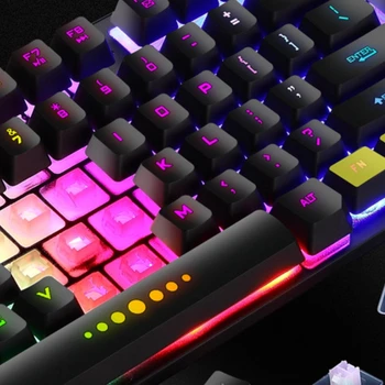 GK-10 cu Fir de 87 de Taste Tastatură Mecanică de Gaming RGB cu iluminare de fundal pentru PC Gamer P9YA