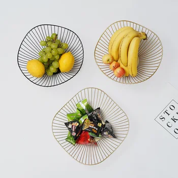Nordic coș cu fructe de fier moderne, creative, bucătărie coșul de legume de golire coș de uz casnic living bomboane gustare platou cu fructe