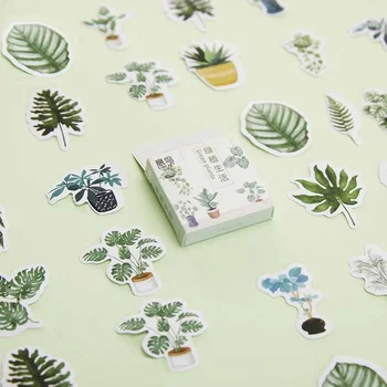 46 Buc/cutie Jurnal de Papetărie etichete Verde Botanică Viața Seria Scrapbooking Stick Eticheta DIY Decorare Planificator Album