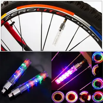 2 Buc Creative Anvelopă de Bicicletă Capacul Supapei de Lumini cu LED-uri Impermeabil Colorate Lumini de Biciclete Decor Noapte de Echitatie Biciclete Accesorii