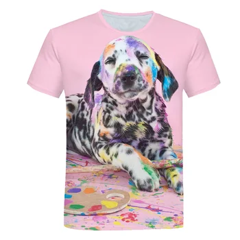 Îmbrăcăminte pentru copii Băieți Fete de Vara T-Shirt Distracție 3D de Imprimare T-Shirt cu Maneci Animal T-Shirt de Înaltă Calitate T-Shirt